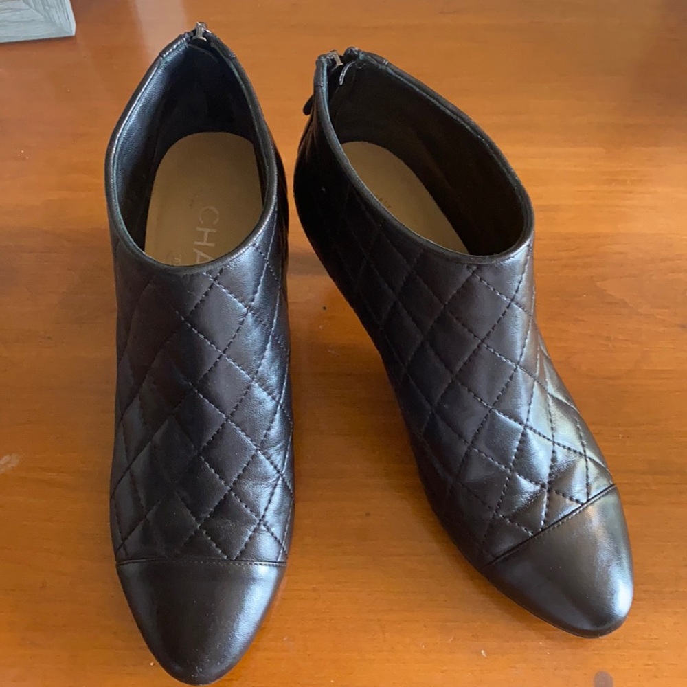 Cap Toe Black CHANEL Booties